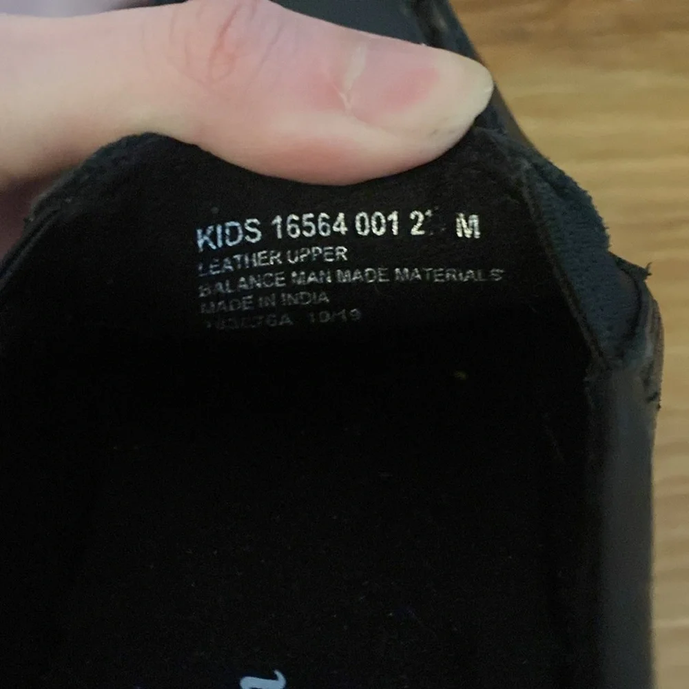 Florsheim Boys Black Leather Dress Shoes Size 2